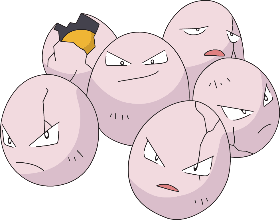 Exeggcute, one of the most bizarre Pokemon