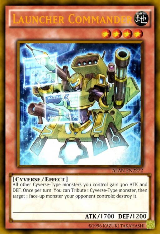 Launcher Commander, one of the best cyberse type Yugioh monsters