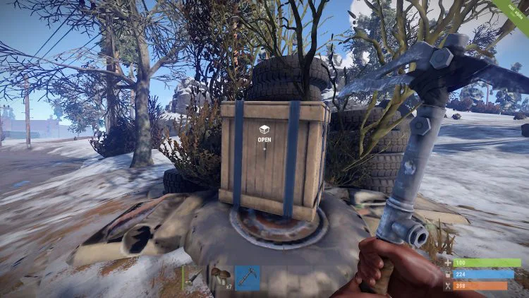 Loot Crate, one of the best loot locations in Rust