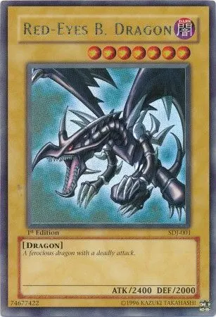 Red-Eyes Black Dragon, one of the most nostalgic Yugioh cards