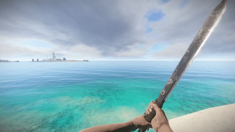 The Longsword, this is the best melee weapon in Rust