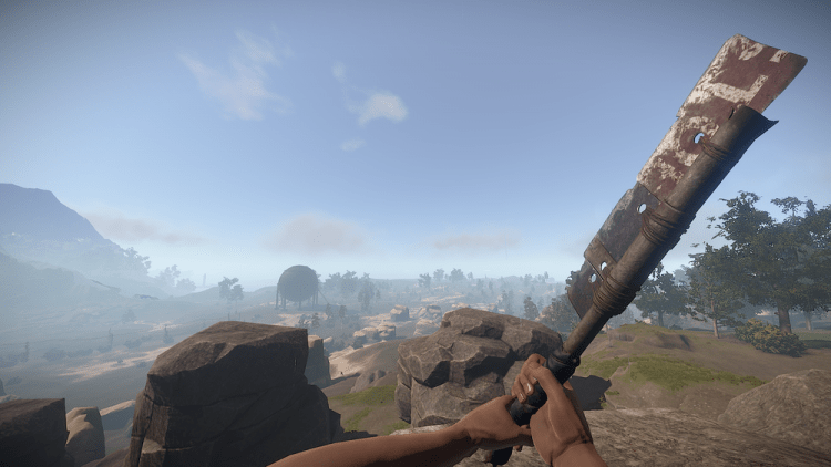 The Salvaged Cleaver, the 3rd best melee weapon in Rust