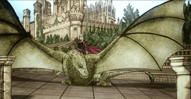 Syrax, one the biggest dragons ever seen or heard of in Game of Thrones