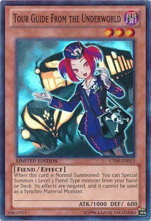 Tour Guide from the Underworld, of the best fiend type monsters in Yugioh