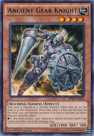 Ancient Gear Knight, one of the best gemini monsters in Yugioh