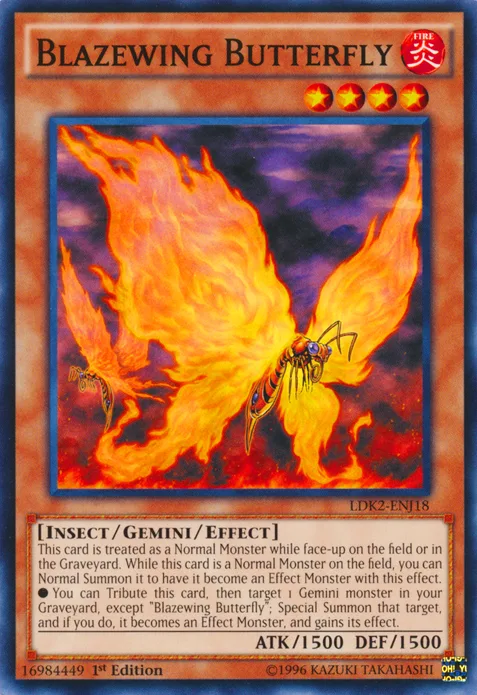 Blazewing Butterfly, one of the best gemini monsters in Yugioh