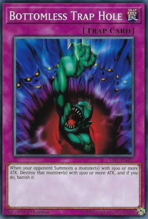 Bottomless Trap Hole, the best trap hole card in Yugioh