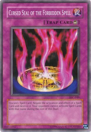 Cursed Seal of the Forbidden Spell, one of the best counter trap cards in Yugioh