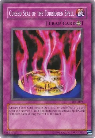Cursed Seal of the Forbidden Spell, one of the best counter trap cards in Yugioh