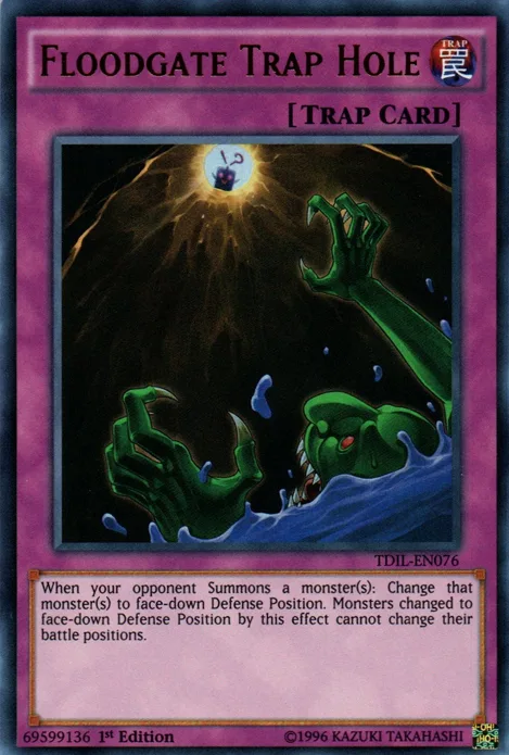 Floodgate Trap Hole, one of the best trap hole cards in Yugioh