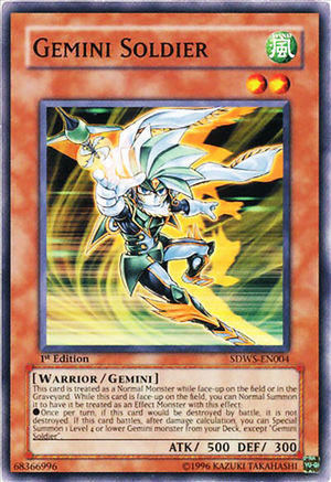 Gemini Soldier, one of the best gemini monsters in Yugioh
