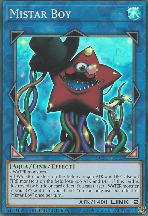 Mistar Boy, one of the best water attribute monsters in Yugioh