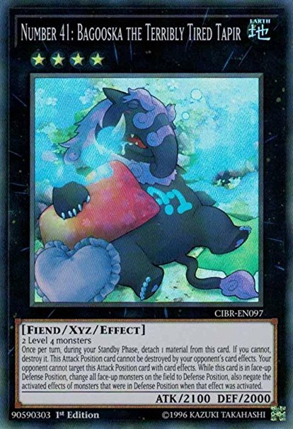 Number 41: Bagooska the Terribly Tired Tapir, one of the best Rank 4 XYZ Monsters in Yugioh
