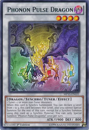 Phonon Pulse Dragon, one of the best tuner monsters in Yugioh