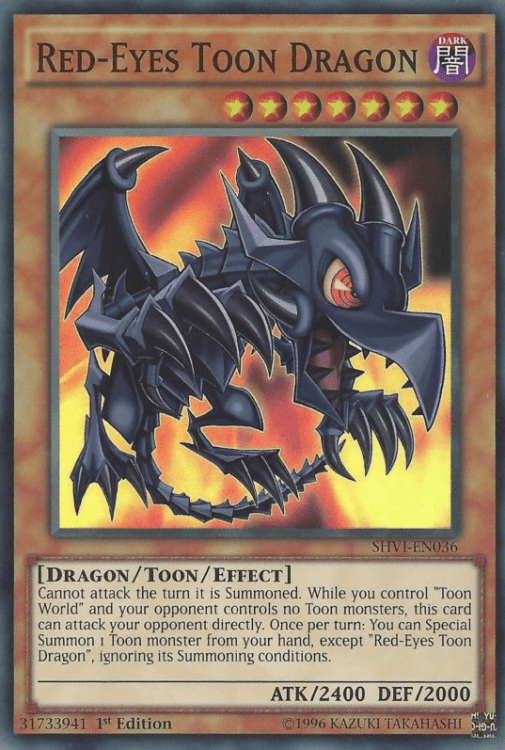 Red-Eyes Toon Dragon, one of the best toon monsters in Yugioh