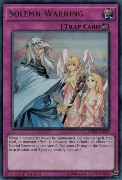 Solemn Warning, the best counter trap card in Yugioh