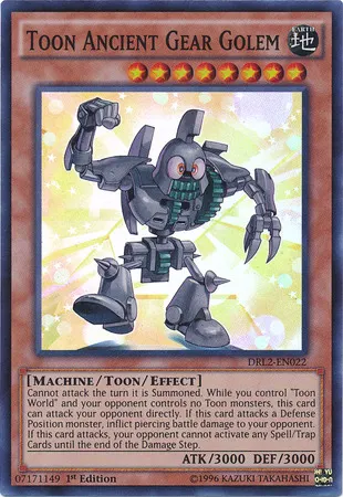Toon Ancient Gear Golem, one of the best toon monsters in Yugioh