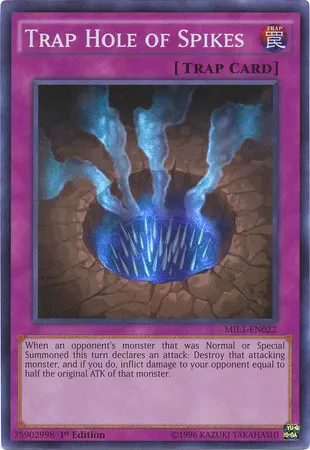 Trap Hole of Spikes, one of the best trap hole cards in Yugioh
