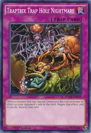 Traptrix Trap Hole Nightmare, one of the best trap hole cards in Yugioh