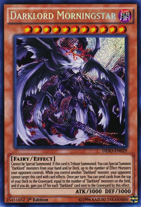 Darklord Morningstar, one of the best level 11 monsters in Yugioh