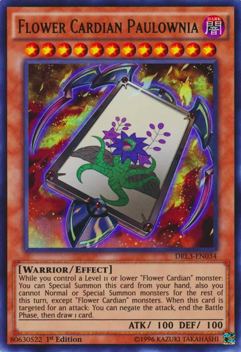 Flower Cardian Paulownia, one of the best level 12 monsters in Yugioh