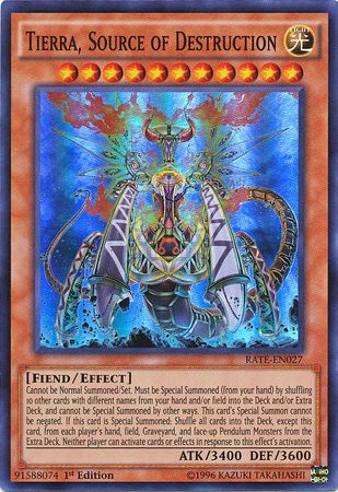 Tierra Source of Destruction, one of the best level 11 monsters in Yugioh