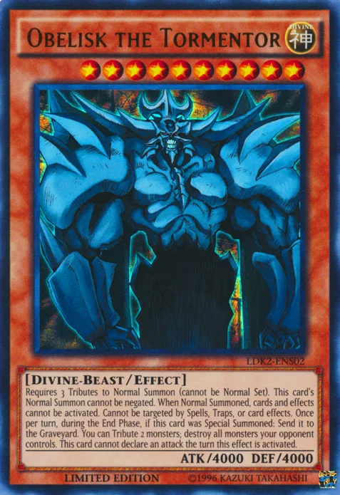 Obelisk the Tormentor, one of the best level 10 monsters in Yugioh