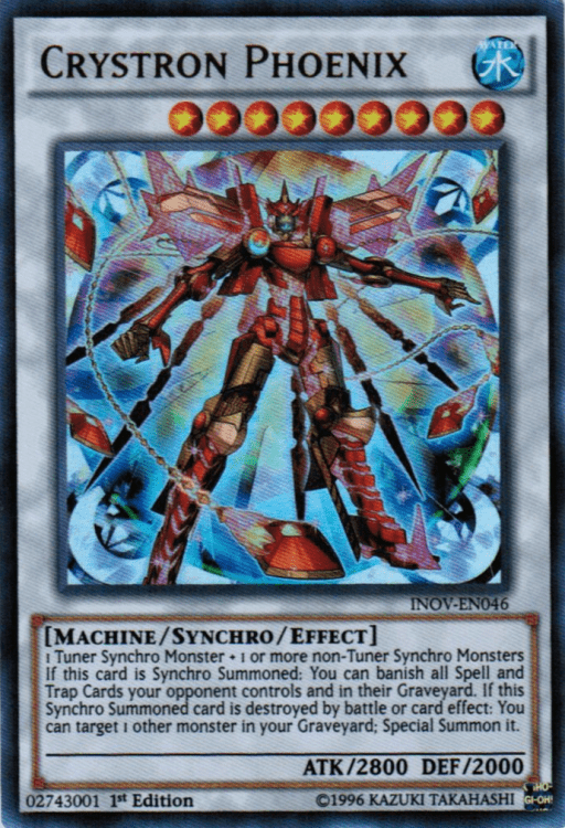 Crystron Phoenix, one of the best level 9 monsters in Yugioh