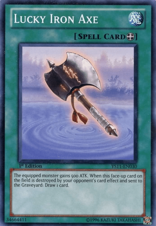Lucky Iron Axe, one of the best equip spells in Yugioh