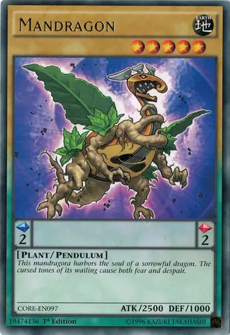 Mandragon, one of the best level 5 monsters in Yugioh