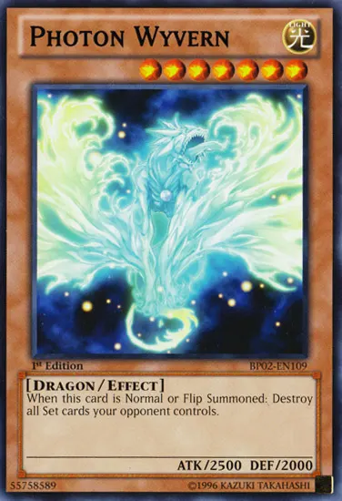 Photon Wyvern, one of the best level 7 monsters in Yugioh