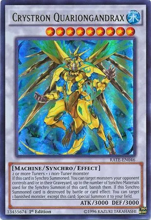 Crystron Quariongandrax, one of the best level 9 monsters in Yugioh