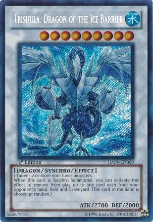 Trishula Dragon of the Ice Barrier, the best level 9 monster in Yugioh