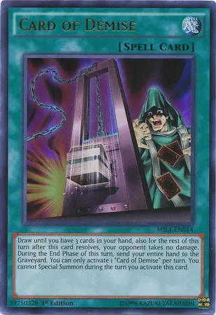 Card of Demise, one of the best draw cards in Yugioh