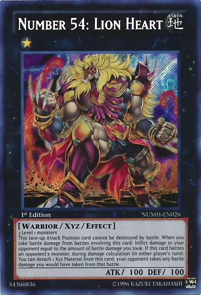 Number 54: Lion Heart, one of the best rank 1 XYZ monsters in Yugioh