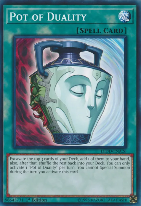 Pot of Duality, one of the best draw cards in Yugioh