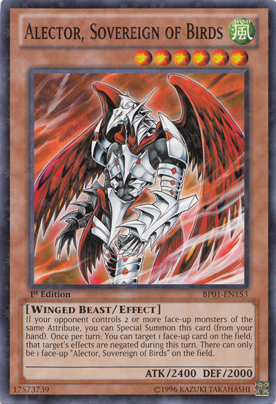 Alector Sovereign of Birds, one of the best level 6 monsters in Yugioh