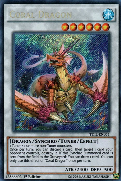 Coral Dragon, one of the best level 6 monsters in Yugioh