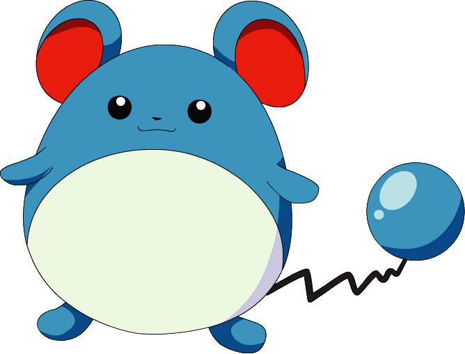 Marill, one of the easiest Pokemon to draw