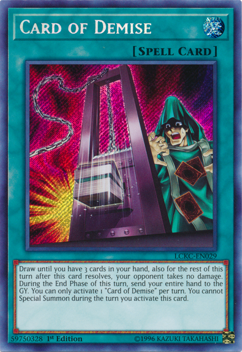 Card of Demise, the best mill card in Yugioh!