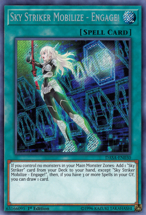 Sky Striker Mobilize Engage, a main card in Sky Strikers, one of the best competitive decks in Yugioh