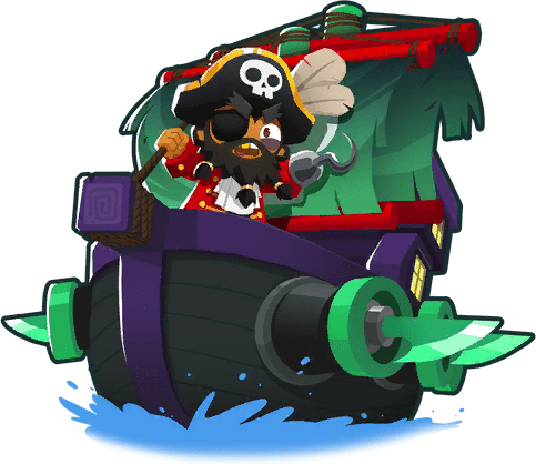 Pirate Lord, one of the best rank 5 tower upgrades in Bloons Tower Defense 6