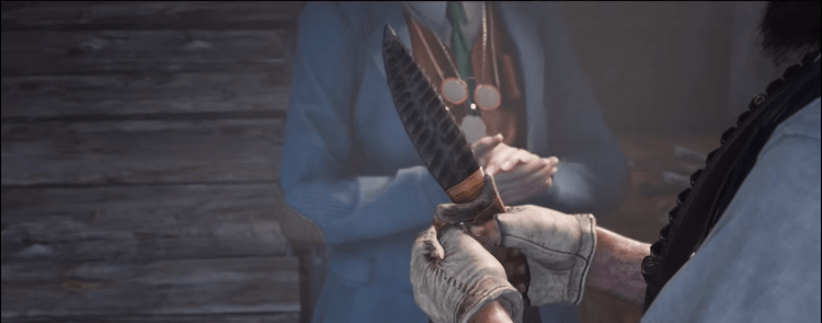 Jawbone Knife, one of the best melee weapons in Red Dead Redemption 2