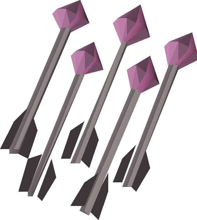 Amethyst Broad Bolts, one of the best crossbow bolt types in Old School RuneScape