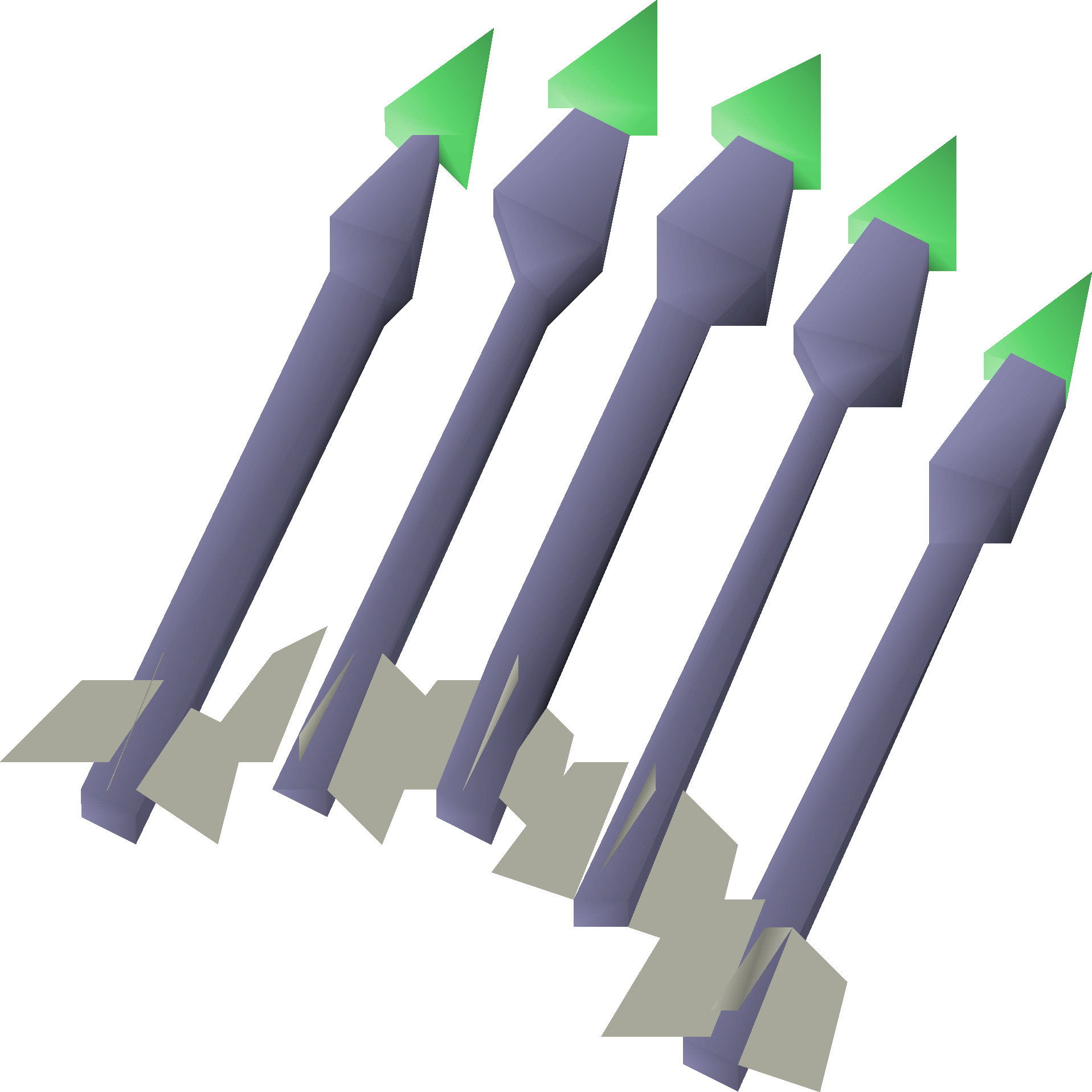 Emerald Bolts, one of the best crossbow bolt types in Old School RuneScape
