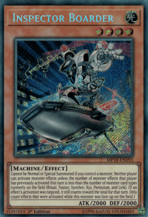 Inspector Boarder, one of the best floodgates in Yugioh