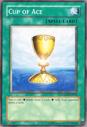 Cup of Ace, one of the best coin flip cards in Yugioh