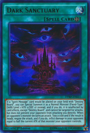 Dark Sanctuary, one of the best coin flip cards in Yugioh