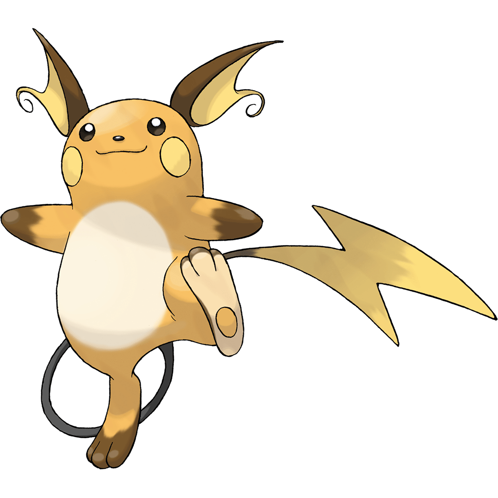 Raichu, one of the best Electric type Pokemon in Pokemon Let's Go