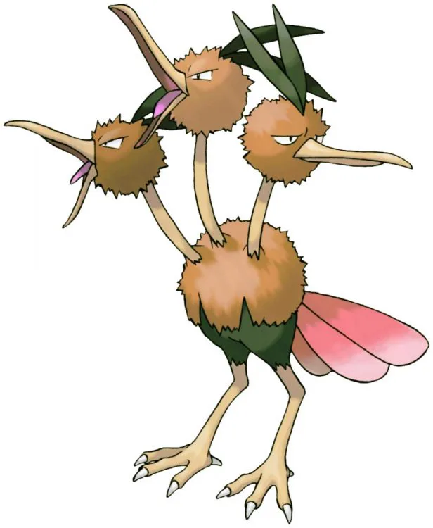 Dodrio, one of the best Flying type Pokemon in Pokemon Let's Go